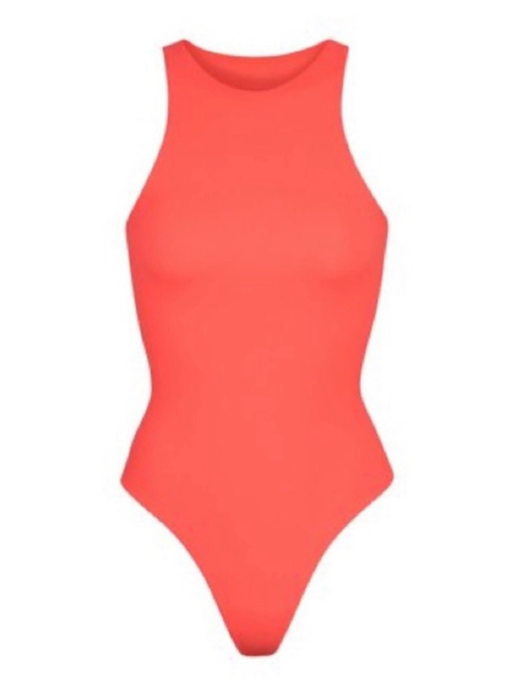 SKIMS High Neck One-Piece Bodysuit - Coral